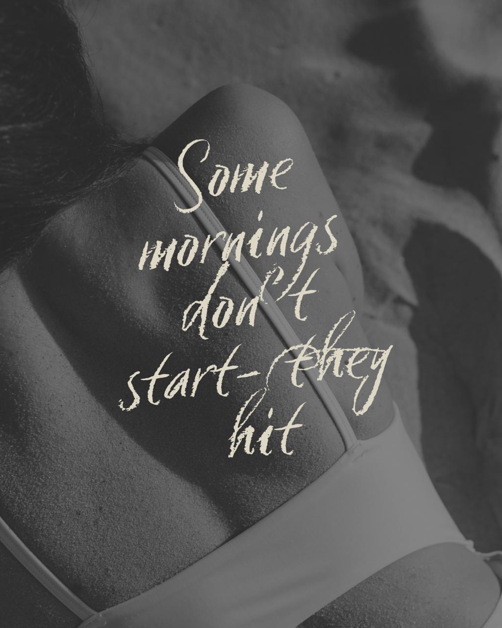 A solitary figure standing in early morning light, symbolizing quiet strength and inner reflection.