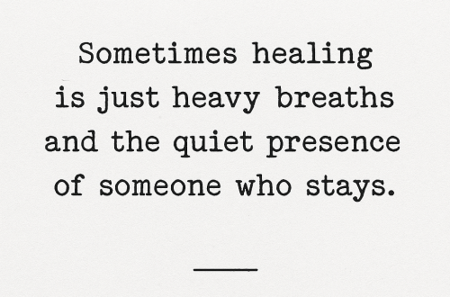 Quiet presence, heavy breaths.