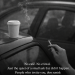 coffee and cigarette on a car roof symbolizing someone being invited and then ghosted
