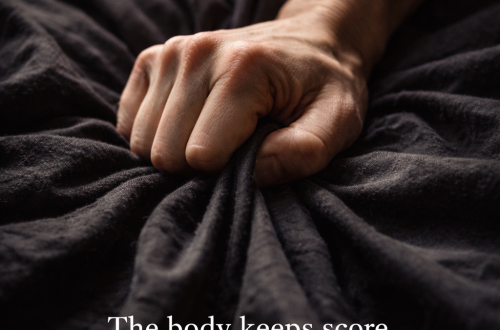 A clenched hand gripping dark fabric, symbolizing emotional tension and ending an er
